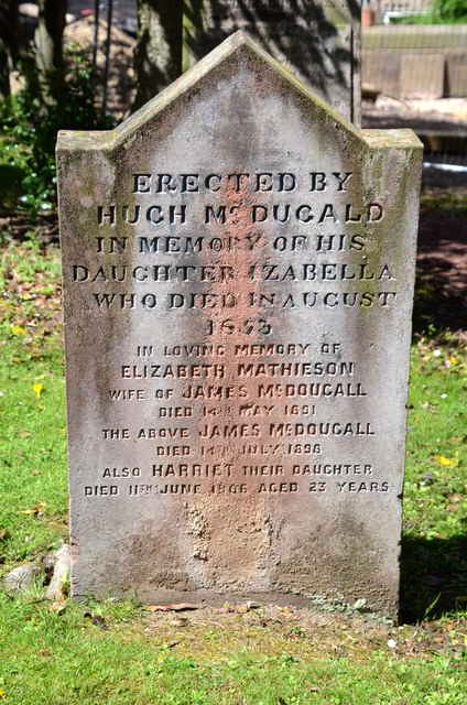 Photo of headstones/Elizabeth Mathieson d1891 hdstn Bothwell cem